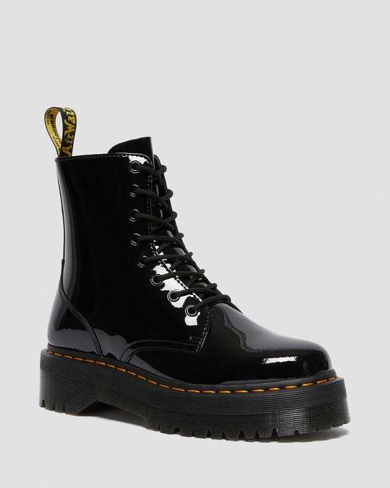 Botas De Charol Dr. Martens Jadon Mujer Negros MX-50861